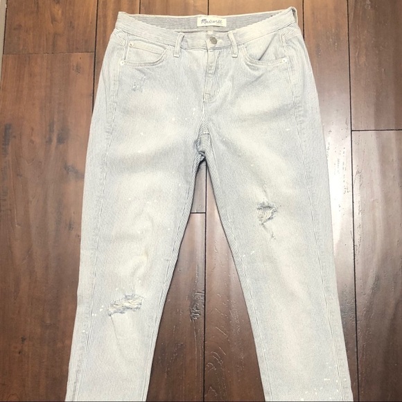 Madewell Railroad High Rise Distressed Skinny Jeans Size 24 - Picture 3 of 11